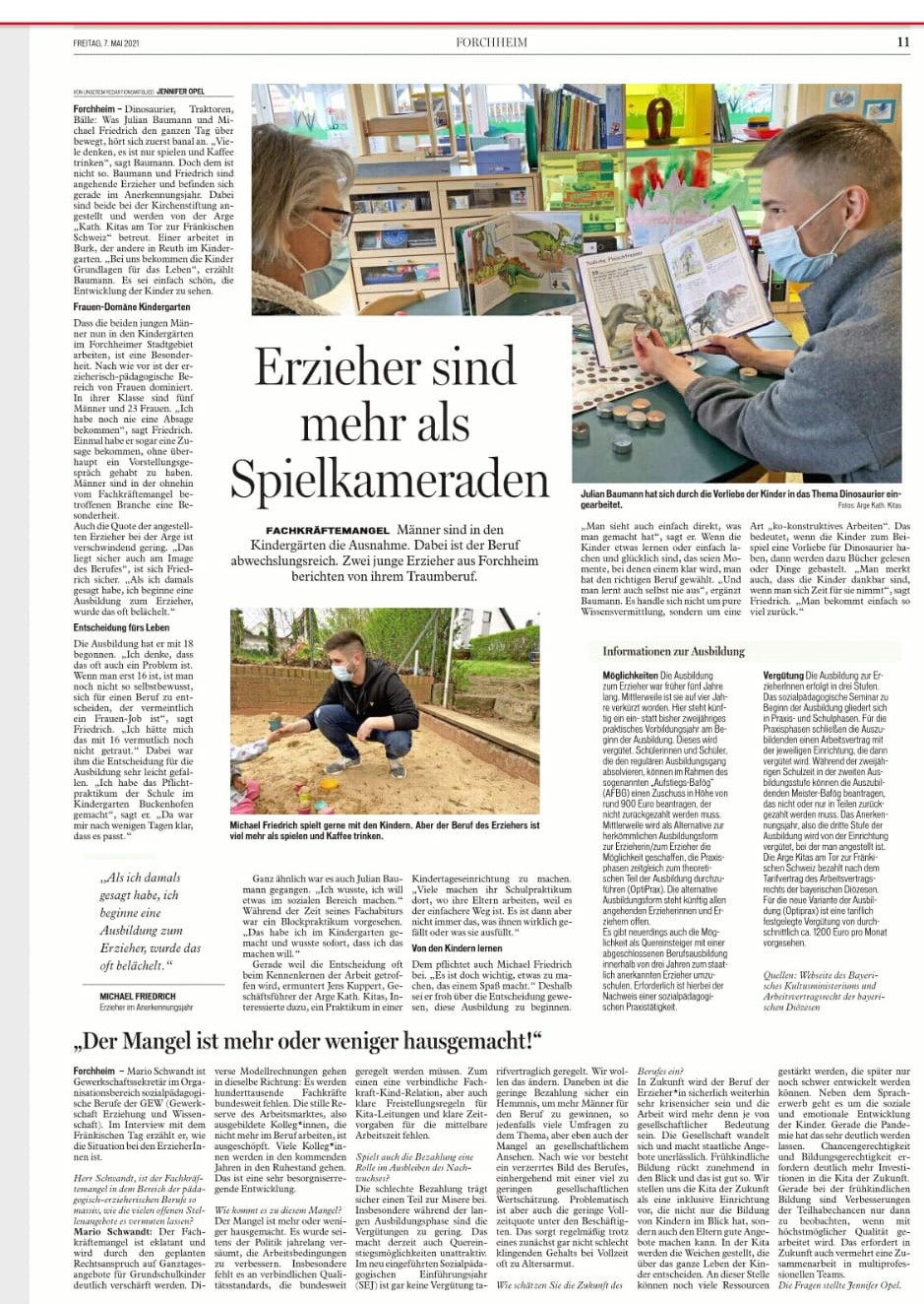 Ein Interview mit zwei Erzieherpraktikanten